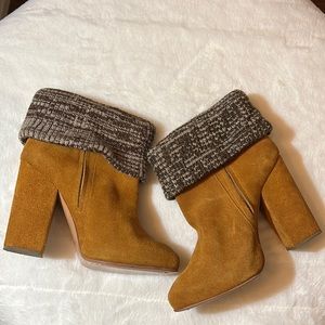 Rachel Comey suede will knit cuffed booties